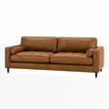 3-Sitzer Sofa 220 x 90 x 85 cm aus braunem Kunstleder im modernen Stil