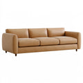 3-Sitzer Sofa 225 cm Kunstleder Camel Modernes Wohnzimmer