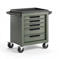 Werkzeugwagen 76 x 46 x 95 cm aus Stahl olivgrün mit 5 Schubladen und Rollen