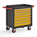 Werkzeugwagen 78 x 46 x 96 cm Stahl Schwarz Gelb mobiler Schubladenschrank